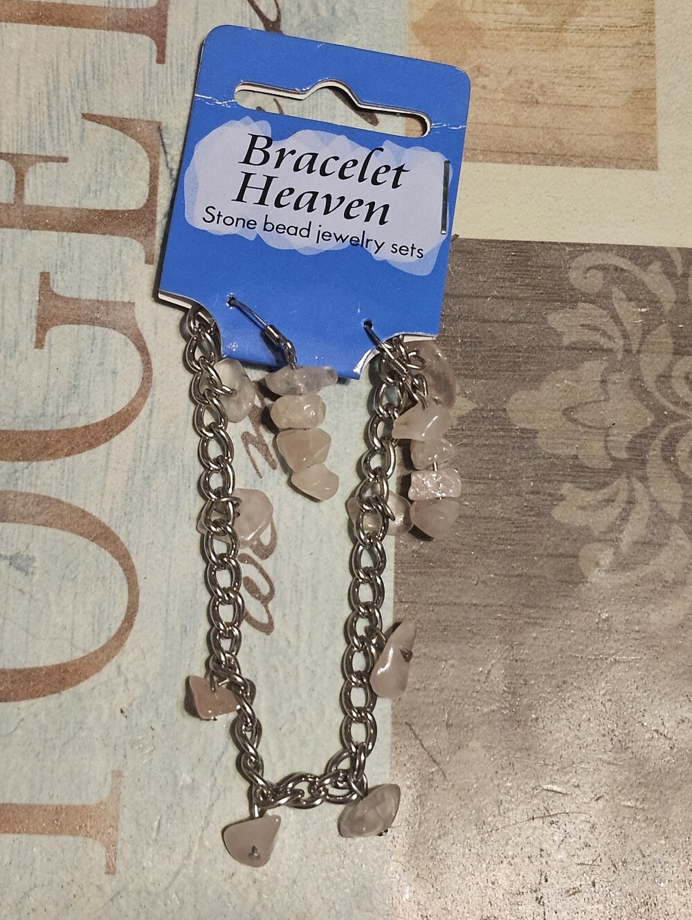 Bracelet Heaven silver tone quartz bracelet & earrings jewelry set